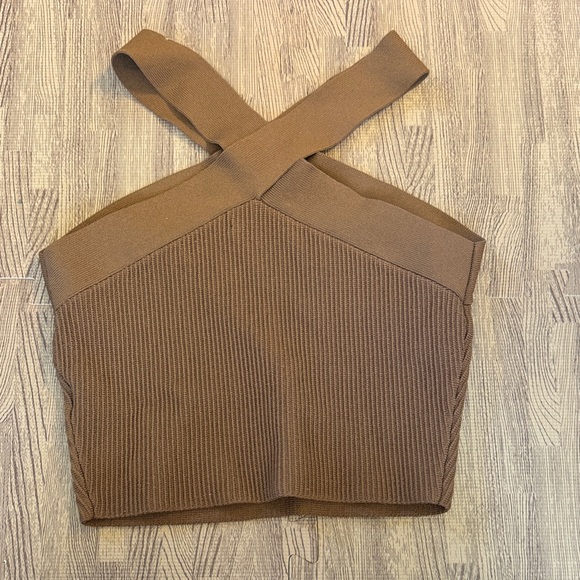 BABATON BROWN CROSSNECK TOP SIZE MEDIUM - Picture 3 of 3